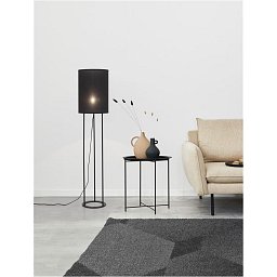 Obrázek pro produkt Stojací lampa LEITH černé stínidlo a černý hliník E27 1x12W 230V IP20 bez žárovky - NOVA LUCE