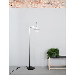 Obrázek pro produkt Stojací lampa PIELO černý kov opálové sklo G9 1x5W 230V IP20 třída II bez žárovky - NOVA LUCE