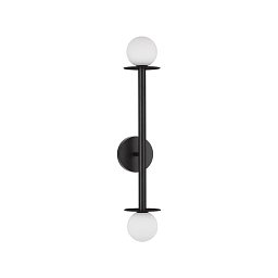 Obrázek pro produkt Nástěnné svítidlo PIELO černý kov opálové sklo G9 2x5W bez žárovky - NOVA LUCE