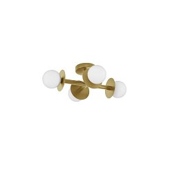 Obrázek pro produkt Stropní svítidlo PIELO mosazný zlatý kov opálové sklo G9 4x5W 230V IP20 bez žárovky - NOVA LUCE