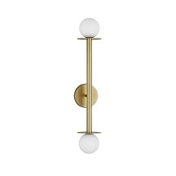 Obrázek pro produkt Nástěnné svítidlo PIELO mosazný zlatý kov opálové sklo G9 2x5W bez žárovky - NOVA LUCE