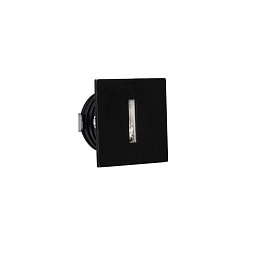 Obrázek pro produkt Venkovní zapuštěné svítidlo do zdi PASSAGGIO černý hliník LED 1W 3000K 3V IP54 délka kabelu 1.80m použijte driver 9020170 - NOVA LUCE