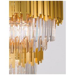 Obrázek pro produkt Závěsné svítidlo GRANE zlatý kov a křišťál E14 20x5W 230V IP20 bez žárovky - NOVA LUCE