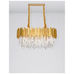 Obrázek pro produkt Závěsné svítidlo GRANE zlatý kov a křišťál E14 8x5W 230V IP20 bez žárovky - NOVA LUCE
