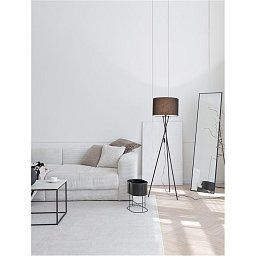 Obrázek pro produkt Stojací lampa RETRO černé stínidlo černý kov E27 1x12W 230V IP20 bez žárovky - NOVA LUCE
