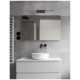 Obrázek pro produkt Nástěnné svítidlo nad zrcadlo MONDRIAN černý hliník a akryl LED 20W 220-240V 3000K IP44 - NOVA LUCE