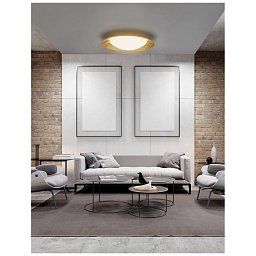 Obrázek pro produkt Stropní svítidlo ZANO kov a akrylový difuzor bílá zvenku plátkované zlato uvnitř LED 28W 230V 3000K IP20 stmívatelné - NOVA LUCE