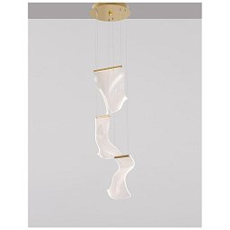 Obrázek pro produkt Závěsné svítidlo SIDERNO zlatý hliník a akryl LED 16W 230V 3000K IP20 - NOVA LUCE