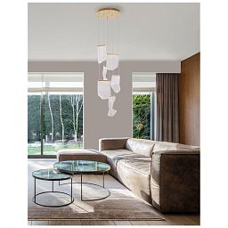 Obrázek pro produkt Závěsné svítidlo SIDERNO zlatý hliník a akryl LED 39W 230V 3000K IP20 - NOVA LUCE