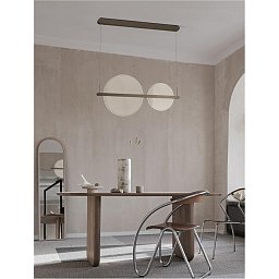 Obrázek pro produkt Závěsné svítidlo NOAH kávově hnědý hliník a akryl LED 42W 230V 3000K IP20 stmívatelné - NOVA LUCE