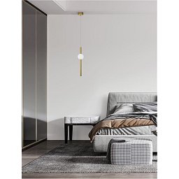 Obrázek pro produkt Závěsné svítidlo NEUTRON zlatý hliník a akryl LED 10W 230V 3000K IP20 - NOVA LUCE