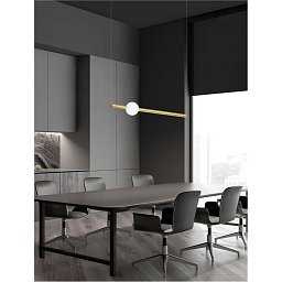 Obrázek pro produkt Závěsné svítidlo NEUTRON zlatý hliník a akryl LED 10W 230V 3000K IP20 - NOVA LUCE