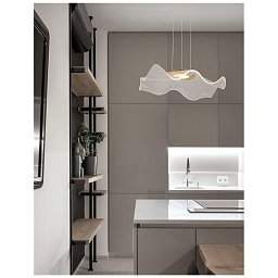 Obrázek pro produkt Závěsné svítidlo SIDERNO zlatý hliník a akryl LED 30W 230V 3000K IP20 - NOVA LUCE