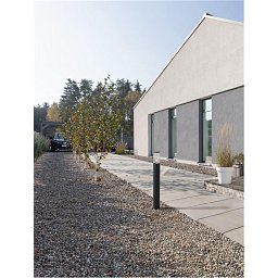 Obrázek pro produkt Venkovní sloupkové svítidlo ZOSIA tmavě šedý hliník a čirý akrylový difuzor E27 1x12W 220-240V bez žárovky IP65 - NOVA LUCE