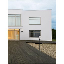 Obrázek pro produkt Venkovní sloupkové svítidlo OMIKA tmavě šedý hliník a čiré sklo E27 1x12W 220-240V bez žárovky IP54 - NOVA LUCE