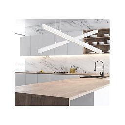 Obrázek pro produkt Závěsné svítidlo X-LINE bílý hliník a akryl LED 40W 230V IP20 3000K stmívatelné - NOVA LUCE
