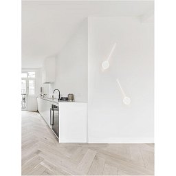 Obrázek pro produkt Nástěnné svítidlo CLOCK LED bílý hliník 3000K 12+6W - NOVA LUCE