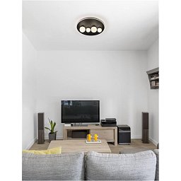 Obrázek pro produkt Stropní svítidlo VELNA LED černý hliník a opálové sklo 3000K 63W stmívatelné - NOVA LUCE