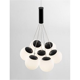 Obrázek pro produkt Závěsné svítidlo NUVOLE LED černý hliník a čiré sklo 3000K 49W stmívatelné - NOVA LUCE