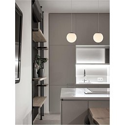 Obrázek pro produkt Závěsné svítidlo NUVOLE LED černý hliník a čiré sklo 3000K 8W - NOVA LUCE