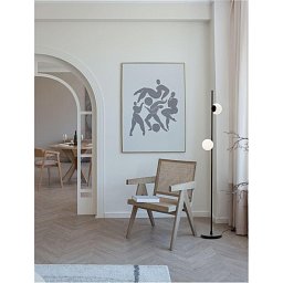 Obrázek pro produkt Stojací lampa NUVOLE LED černý hliník a čiré sklo 3000K 16W - NOVA LUCE