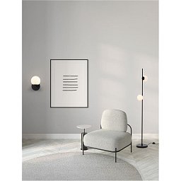 Obrázek pro produkt Nástěnné svítidlo NUVOLE LED černý hliník a sklo 3000K 8W - NOVA LUCE