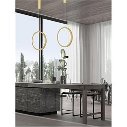 Obrázek pro produkt Závěsné svítidlo CHANGE zlatý hliník a akryl LED 25W 230V 3000K IP20 stmívatelné - NOVA LUCE