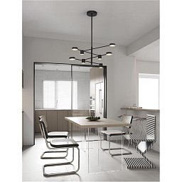 Obrázek pro produkt Závěsné svítidlo NORDIK černé železo a akryl LED 48W 3000K L103 H65 stmívatelné - NOVA LUCE