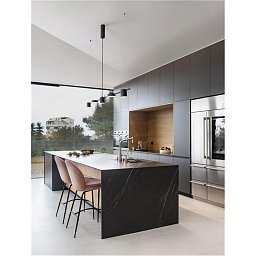 Obrázek pro produkt Závěsné svítidlo NORDIK černé železo a akryl LED 30W 3000K L120 H120 stmívatelné - NOVA LUCE