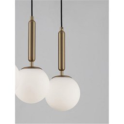 Obrázek pro produkt Závěsné svítidlo MONET mosazné železo a sklo 2xE27 L72 W15 H200 - NOVA LUCE