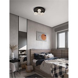Obrázek pro produkt Stropní svítidlo EDEM černý hliník opálové sklo G9 4x5W 220V IP20 bez žárovky IP20 - NOVA LUCE