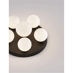 Obrázek pro produkt Stropní svítidlo EDEM černý hliník opálové sklo G9 6x5W 220V IP20 bez žárovky IP20 - NOVA LUCE
