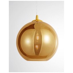 Obrázek pro produkt Závěsné svítidlo NAZIO zlaté sklo s přechodem chromovaný hliník E27 1x12W 230V IP20 bez žárovky - NOVA LUCE