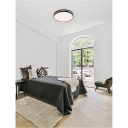 Obrázek pro produkt Stropní svítidlo WHEEL černý hliník a akryl LED 30W 230V 3000K IP20 - NOVA LUCE