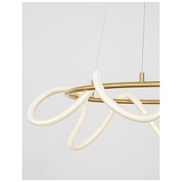Obrázek pro produkt Závěsné svítidlo CERELIA mosazný zlatý kov a silikonová trubice LED 34W 230V 3000K IP20 stmívatelné - NOVA LUCE