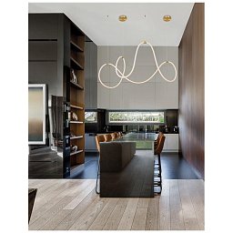 Obrázek pro produkt Závěsné svítidlo CERELIA mosazný zlatý kov a silikonová trubice LED 57W 230V 3000K IP20 stmívatelné - NOVA LUCE