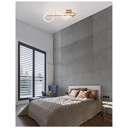 Obrázek pro produkt Stropní svítidlo CERELIA mosazný zlatý kov a silikonová trubice LED 17.7W 230V 3000K IP20 - NOVA LUCE