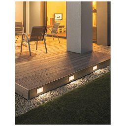 Obrázek pro produkt Venkovní zapuštěné svítidlo do zdi COVE matný bílý litý hliník a skleněný difuzor LED 1.5W 3000K 200-240V 120st. IP54 - NOVA LUCE