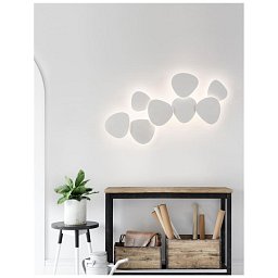 Obrázek pro produkt Nástěnné svítidlo CRONUS bílá sádra a hliník LED 10W 220-240V 3000K IP20 - NOVA LUCE
