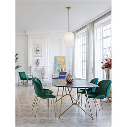 Obrázek pro produkt Závěsné svítidlo CHRYSI mosazný zlatý kov a bílé sklo s přechody G9 1x5W 230V IP20 bez žárovky - NOVA LUCE