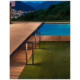 Obrázek pro produkt Venkovní sloupkové svítidlo NED tmavě šedý hliník skleněný difuzor LED 6W 3000K 220-240V 38st. IP54 - NOVA LUCE