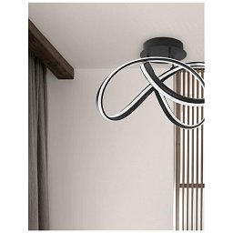 Obrázek pro produkt Stropní svítidlo TRUNO černý hliník a akryl LED 60W 230V 3000K IP20 stmívatelné - NOVA LUCE