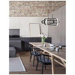 Obrázek pro produkt Závěsné svítidlo ARTE matný černý hliník a akryl LED 50W 230V 3000K IP20 stmívatelné - NOVA LUCE