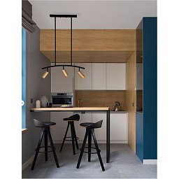 Obrázek pro produkt Závěsné svítidlo POGNO černá a zlatý hliník GU10 3x10W IP20 230V bez žárovky - NOVA LUCE
