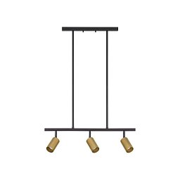 Obrázek pro produkt Závěsné svítidlo POGNO černá a zlatý hliník GU10 3x10W IP20 230V bez žárovky - NOVA LUCE
