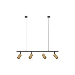 Obrázek pro produkt Závěsné svítidlo POGNO černá a zlatý hliník GU10 4x10W IP20 230V bez žárovky - NOVA LUCE