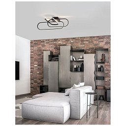 Obrázek pro produkt Stropní svítidlo ARTE matný černý hliník a akryl LED 38.4W 230V 3000K IP20 stmívatelné - NOVA LUCE