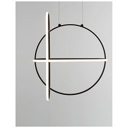Obrázek pro produkt Závěsné svítidlo ARTE matný černý hliník a akryl LED 48.6W 230V 3000K IP20 stmívatelné - NOVA LUCE