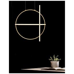 Obrázek pro produkt Závěsné svítidlo ARTE zlatý hliník a akryl LED 48.6W 230V 3000K IP20 stmívatelné - NOVA LUCE