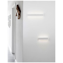 Obrázek pro produkt Nástěnné svítidlo LINE bílý hliník a akryl LED 2x8W 230V 3000K IP20 - NOVA LUCE